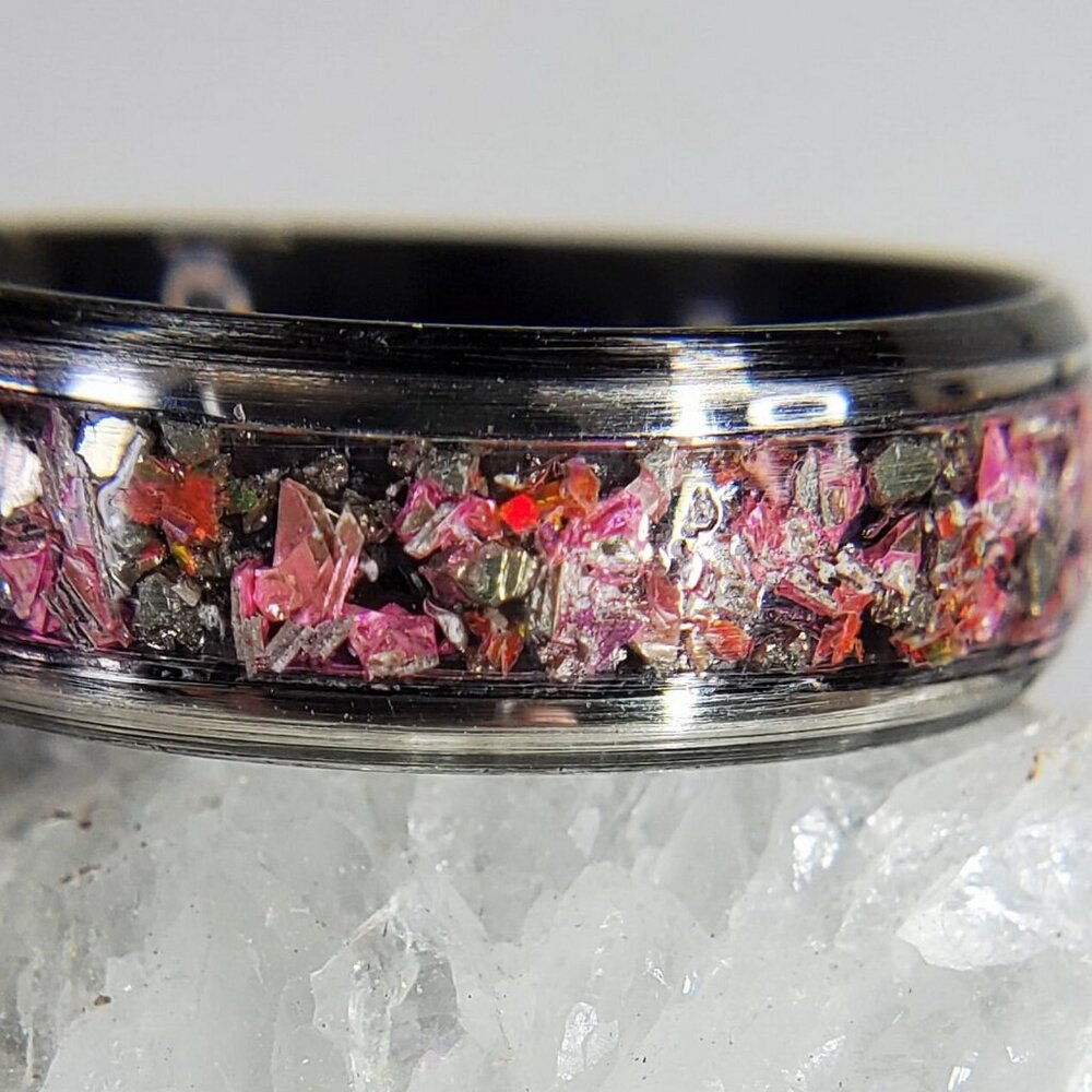 "Pink Riot" with Red Opal & Red Quartz - Picture 2 of 5